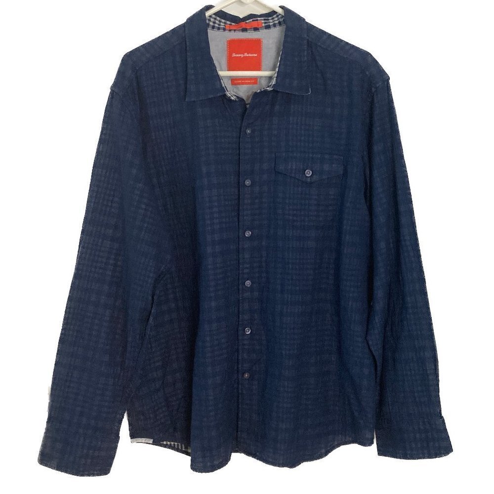 Tommy Bahama Island Modern Fit Long Sleeve Button Down Shirt Size XL